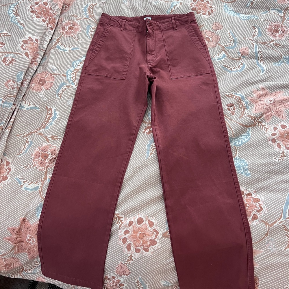 Kule Burgundy Straight-Leg Pants US6 NWT